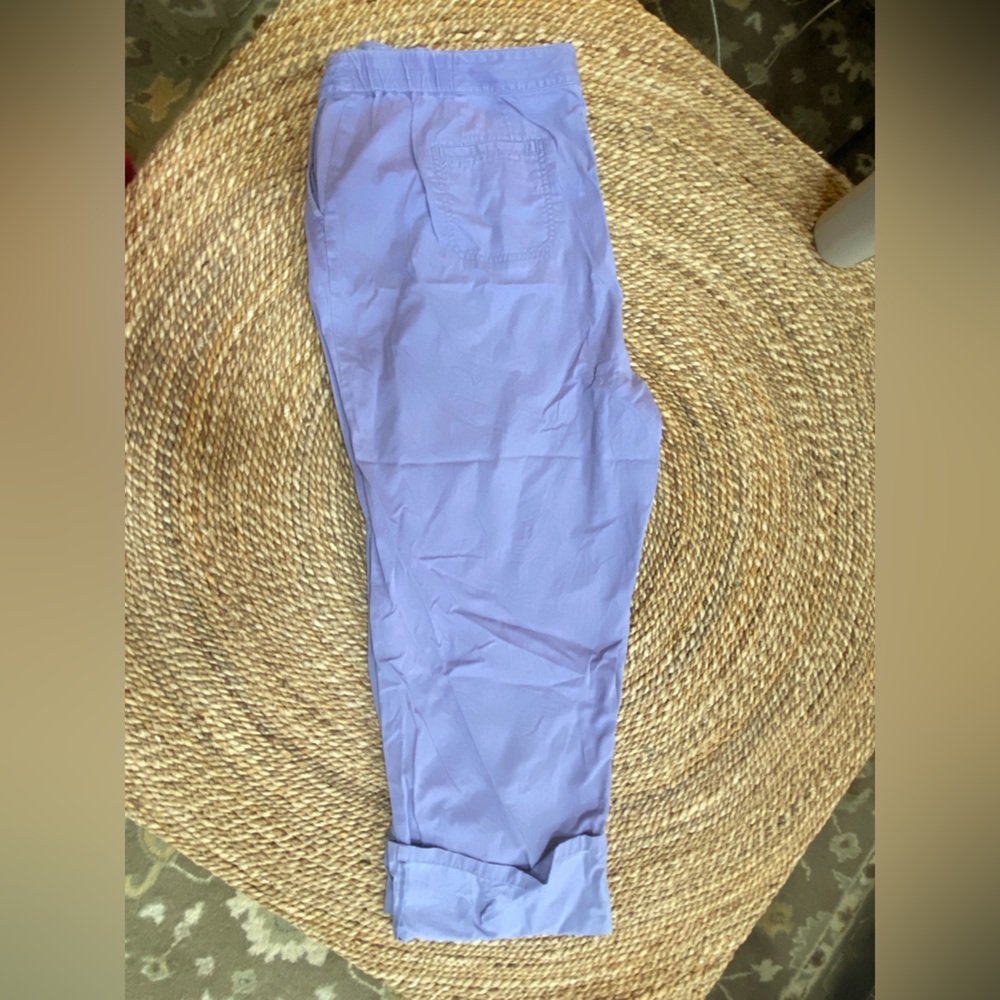 J. Jill Lavender colored cotton Pants with deep cuff